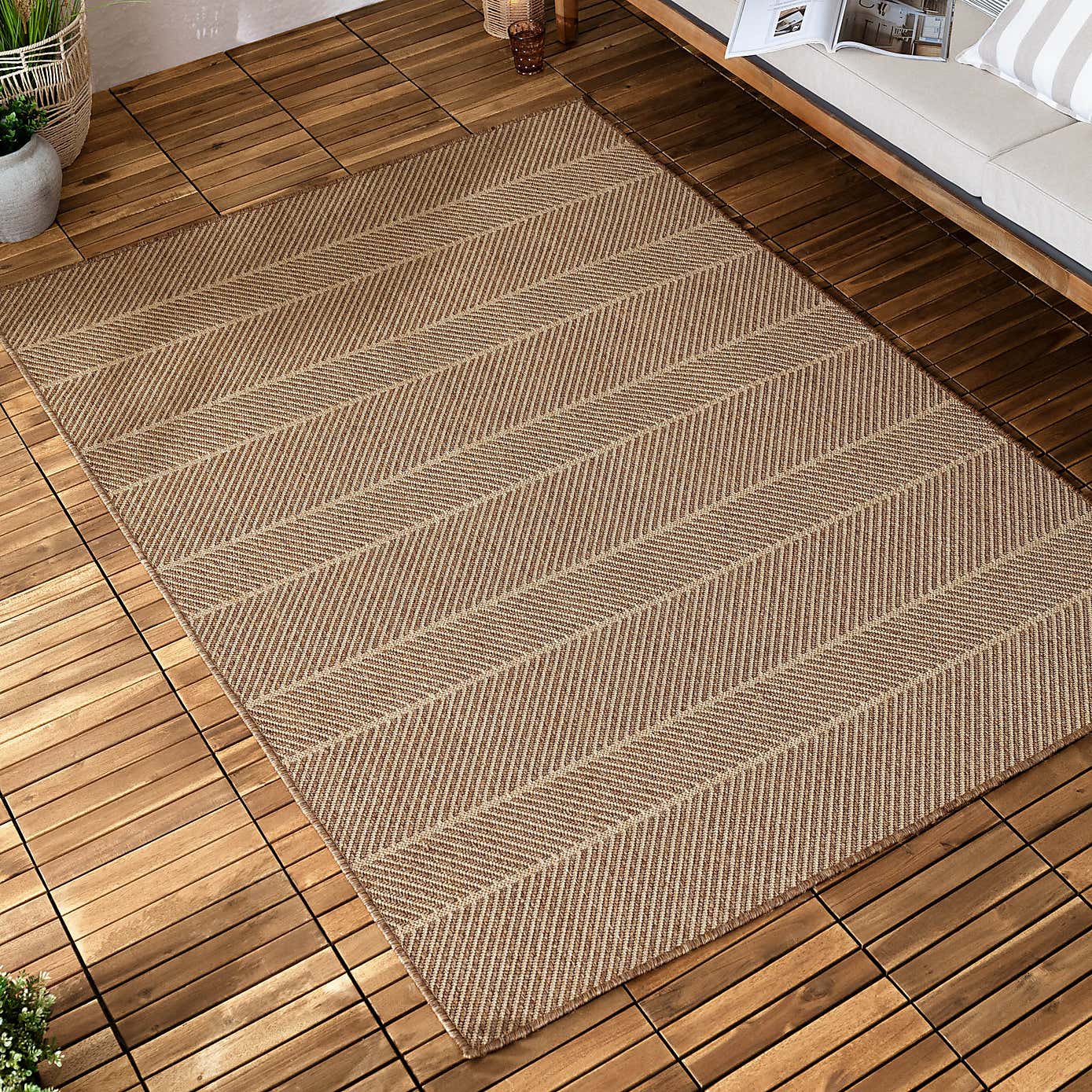 Yard Pentle Jute Effect Indoor Outdoor Rug