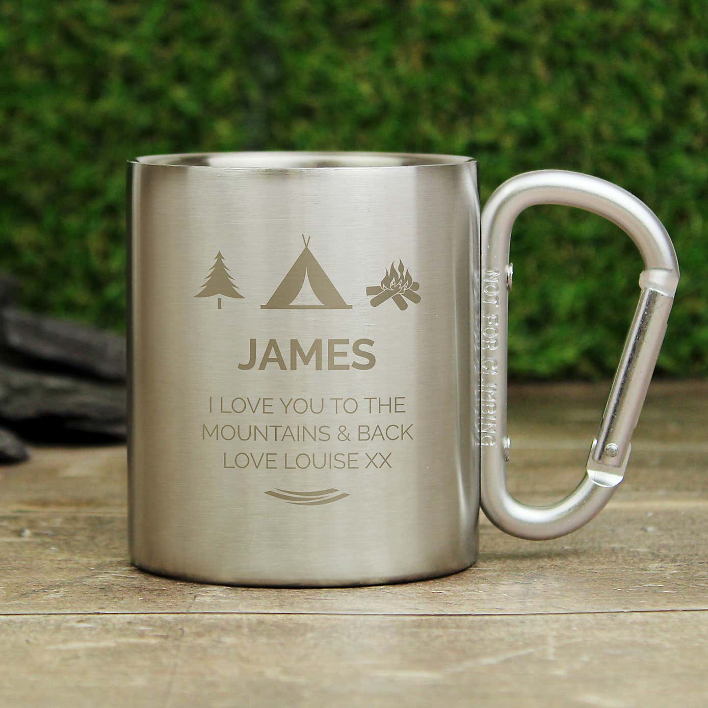 Personalised Wilderness Wanderer Stainless Steel Mug