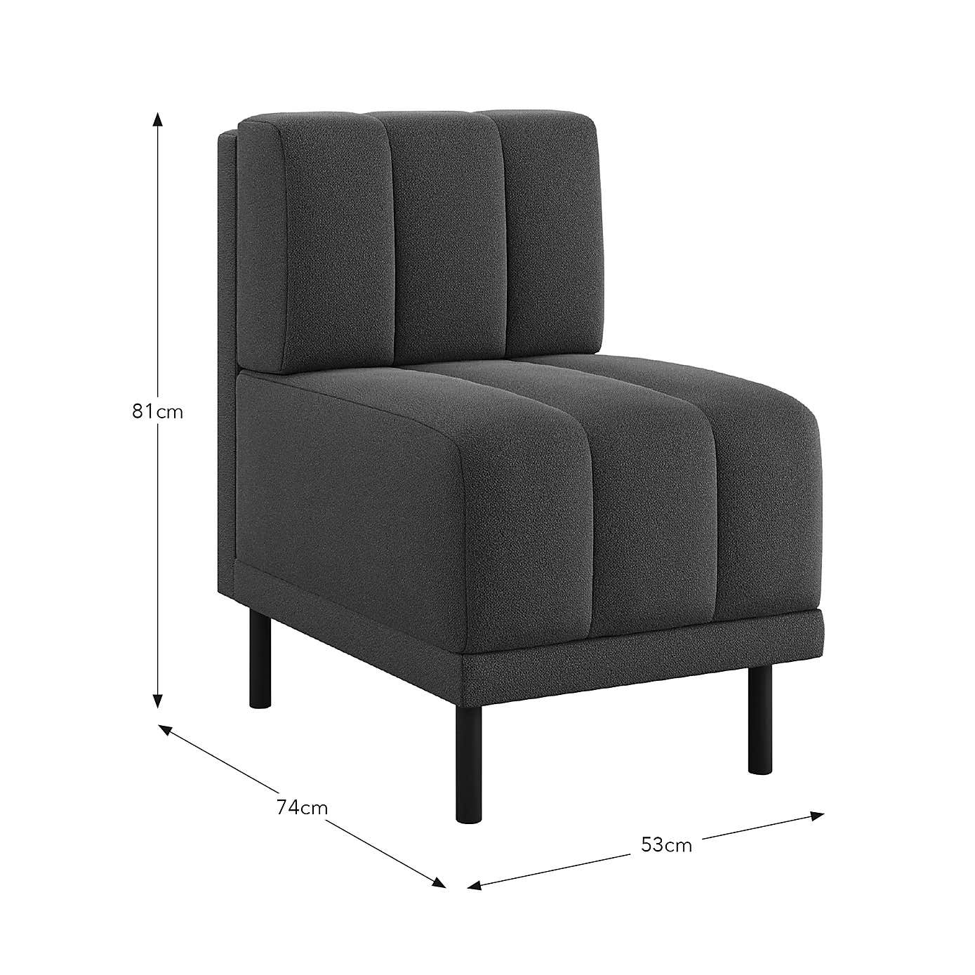 Amali Small Dining Bench, Boucle