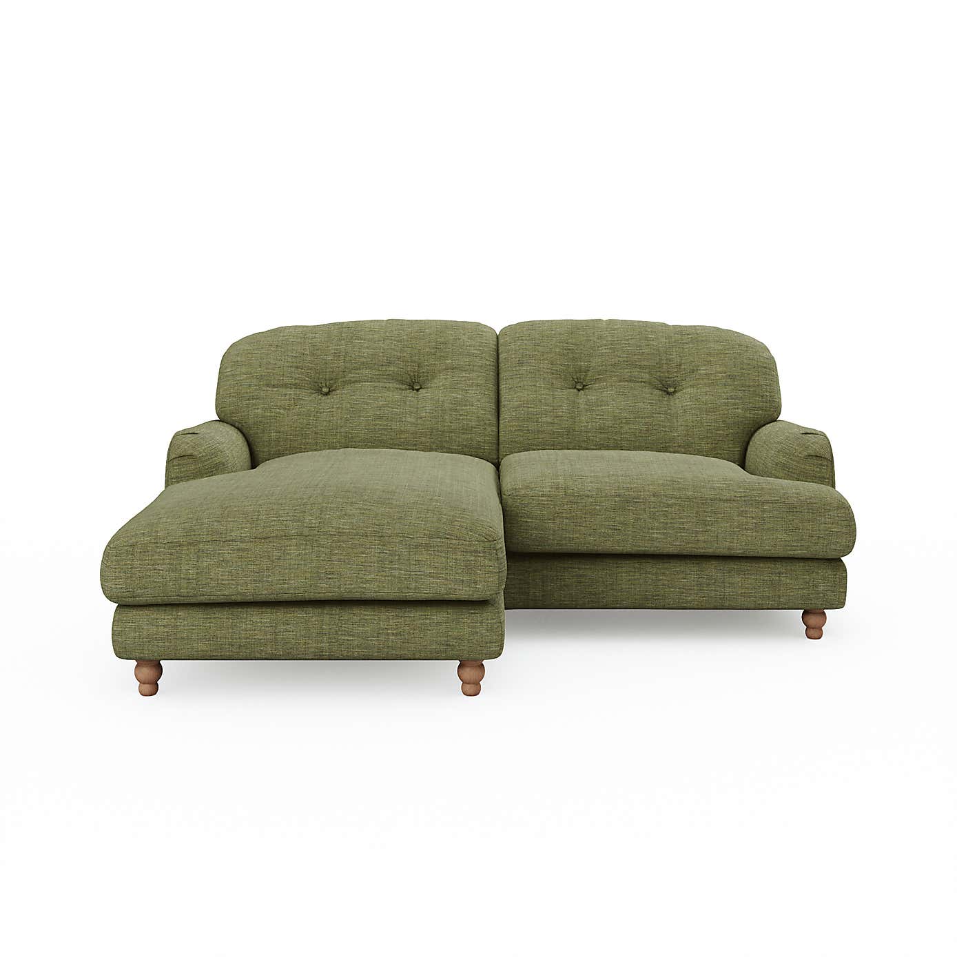 Martha Slub Faux Linen Corner Chaise Sofa