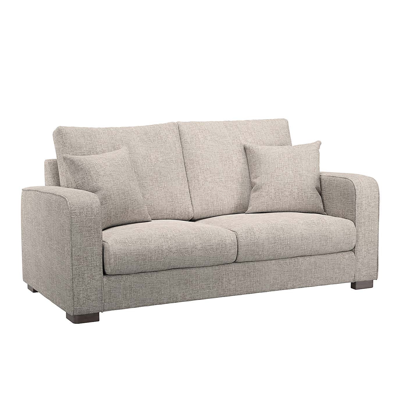 Carson Small Chunky Chenille 3 Seater Sofa