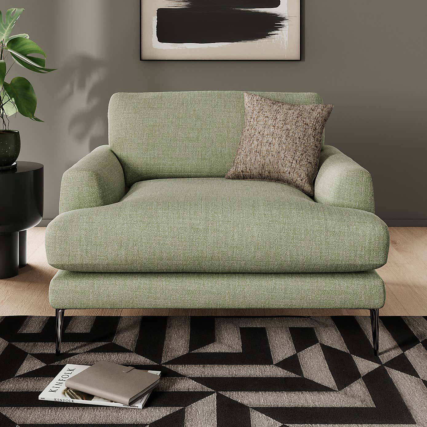 Lawson Chunky Tonal Weave Snuggle Chair