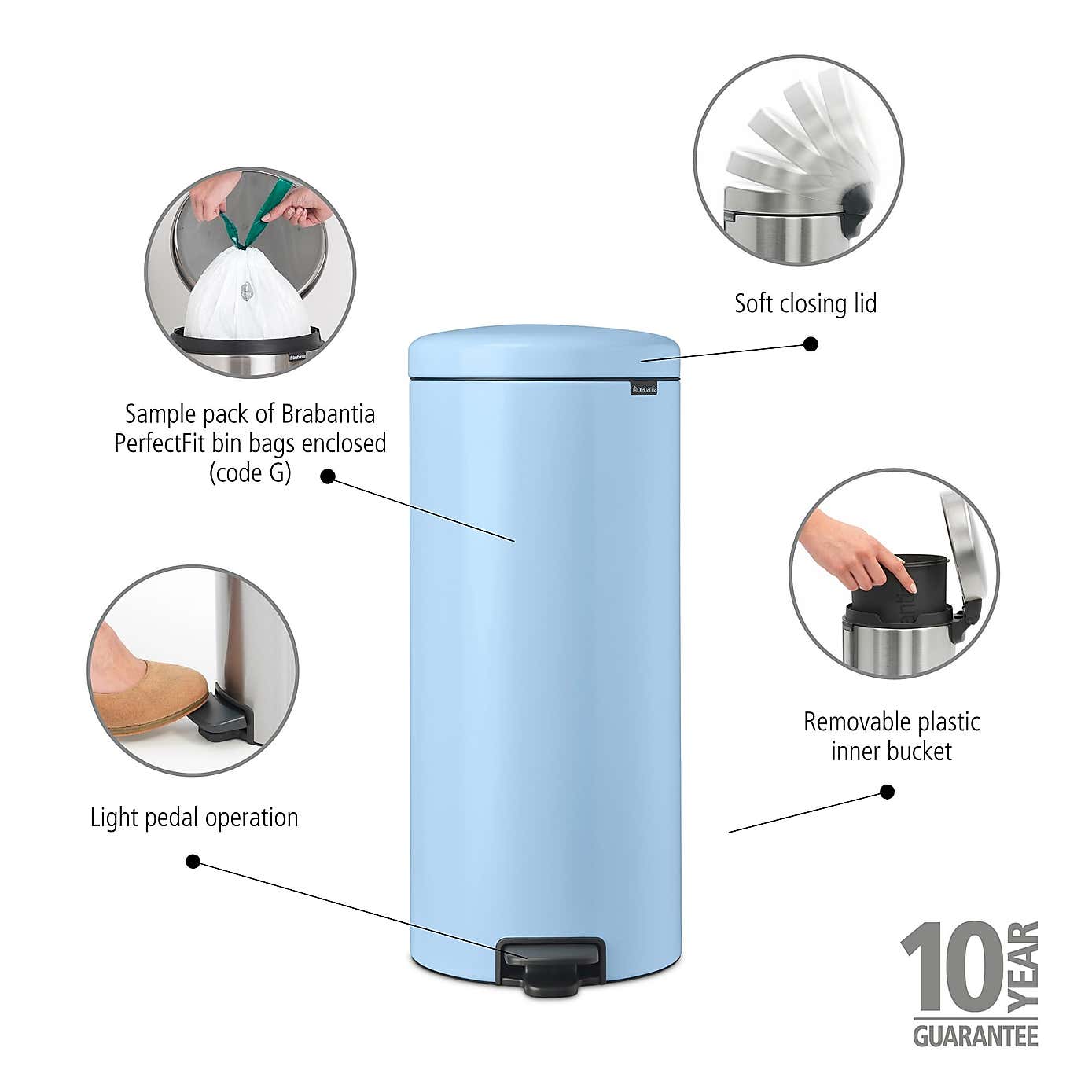 Brabantia NewIcon 30L Pedal Bin