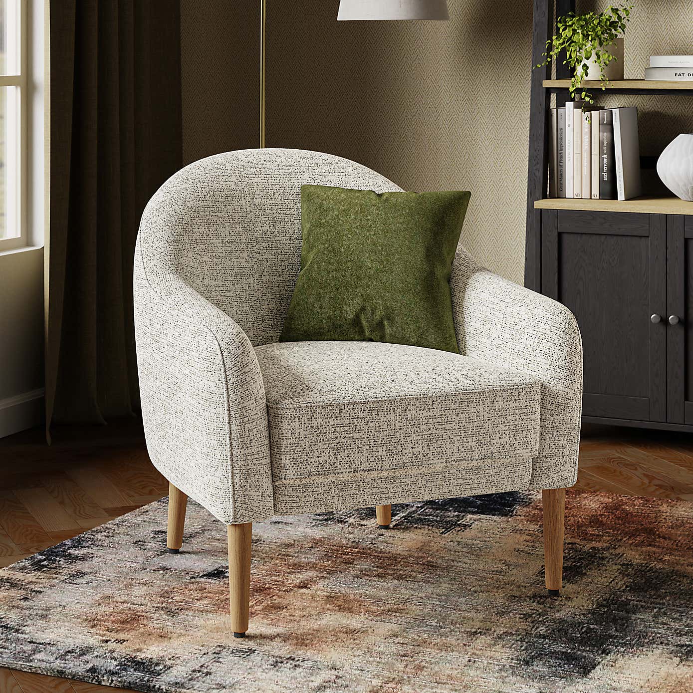 Kaspar Luxe Boucle Tub Chair