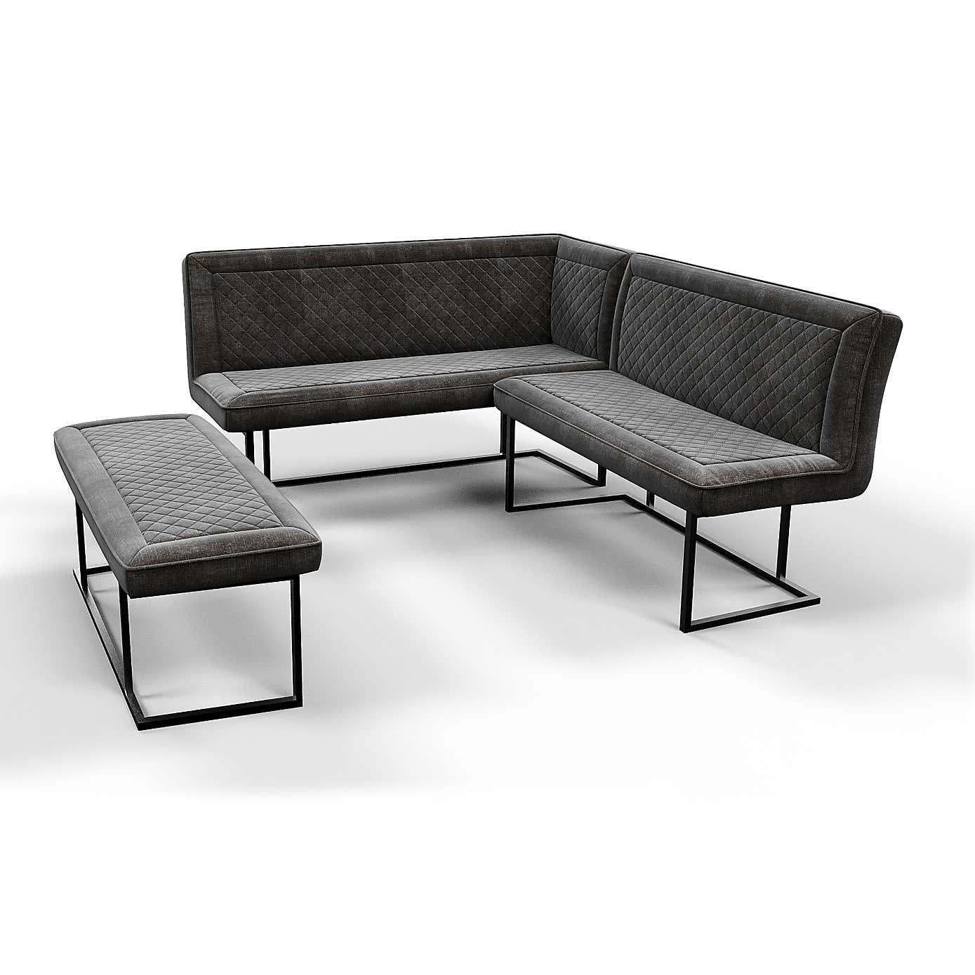 Indus Valley Apollo 6 Seater Dining Table Corner Bench Set