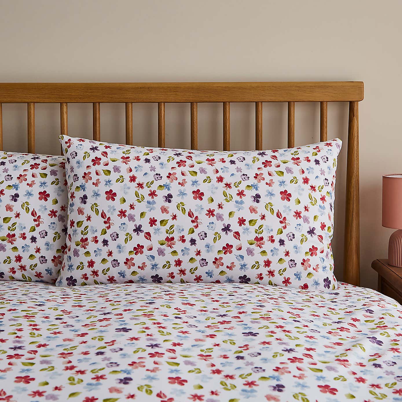 Hazel Floral Polycotton Duvet Cover & Pillowcase Set