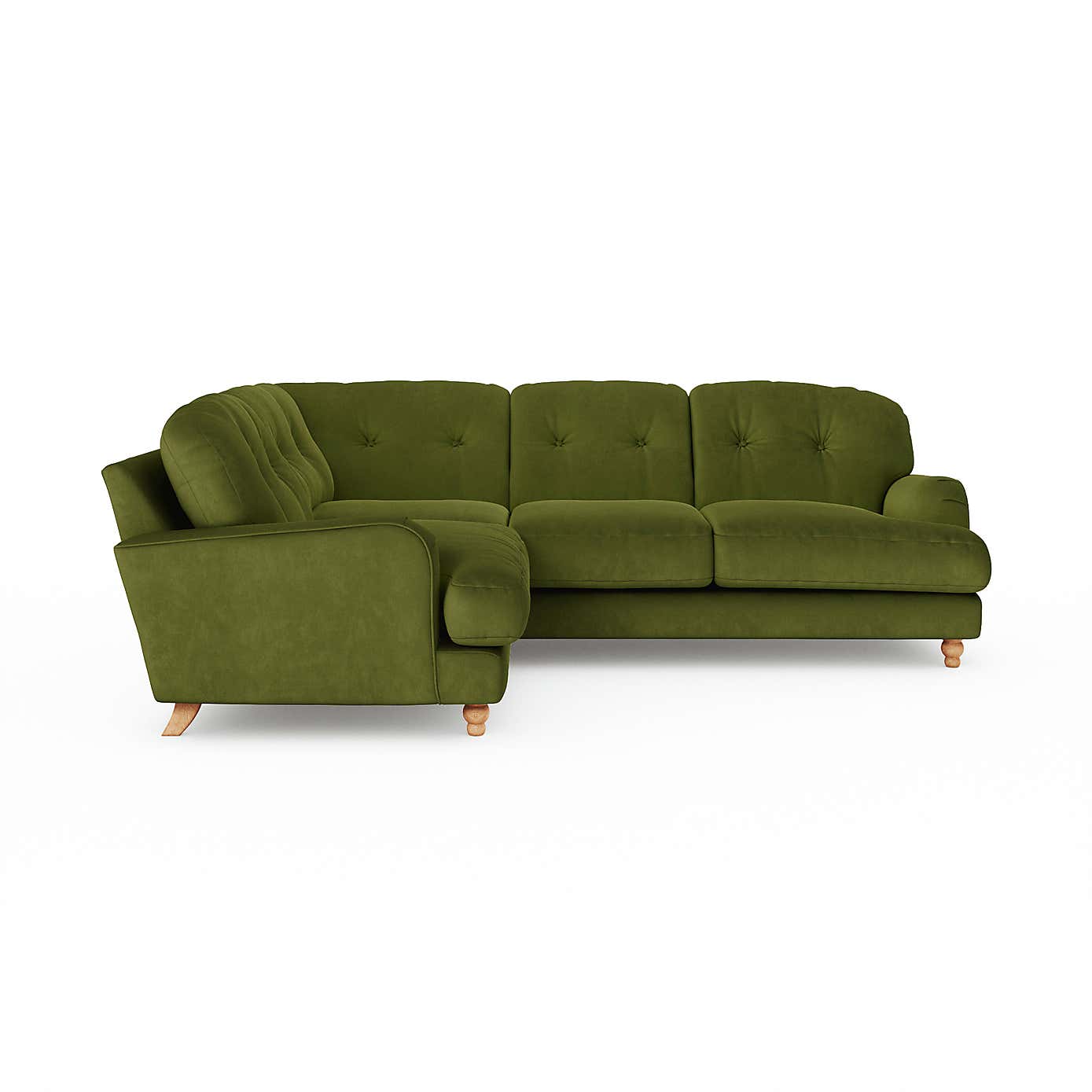 Martha Matte Plush Velvet Full Corner Sofa