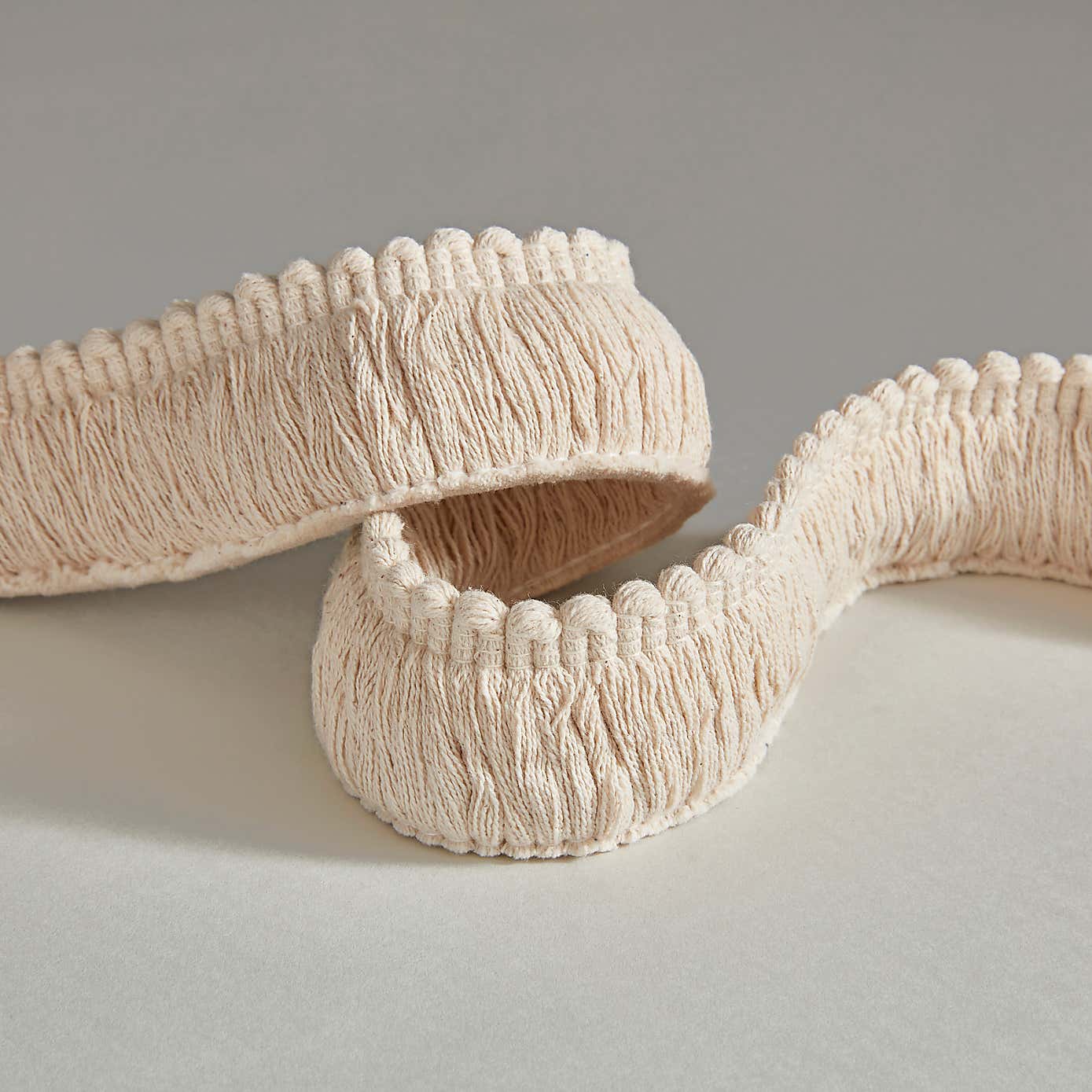 Natural Cotton Ruche Fringe