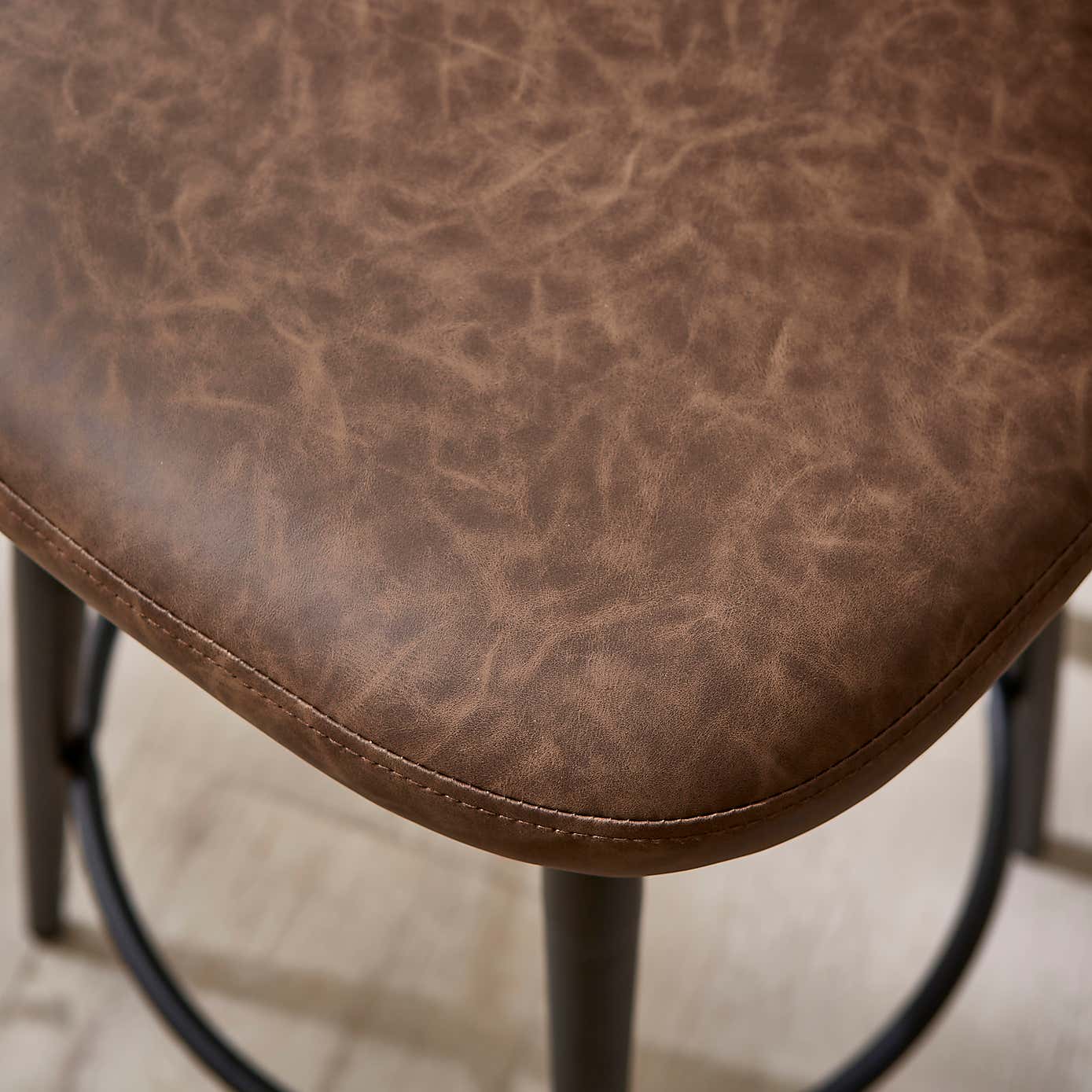 Astrid Bar Stool, Faux Leather