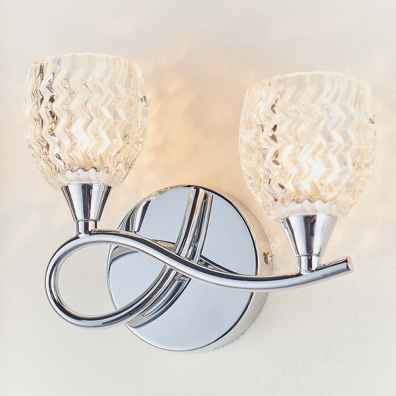 Vogue Boyer 2 Light Wall Light Chrome