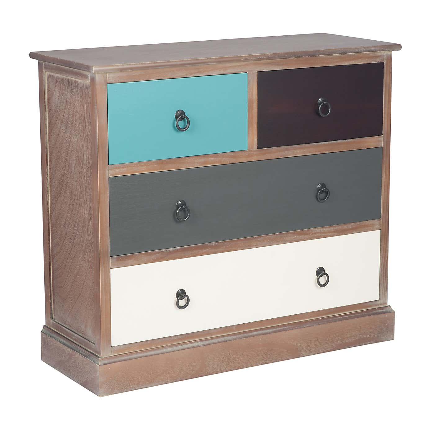 Pacific Loft 4 Wide Drawer Chest, Pine