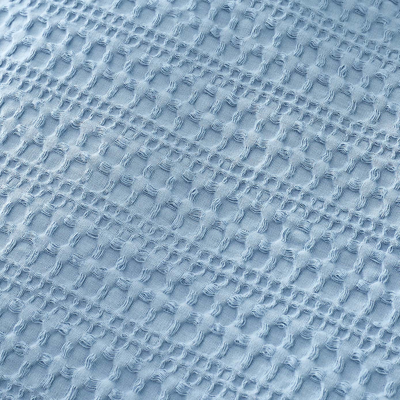 Amberley Waffle Cotton Silver Duvet Cover and Pillowcase Set