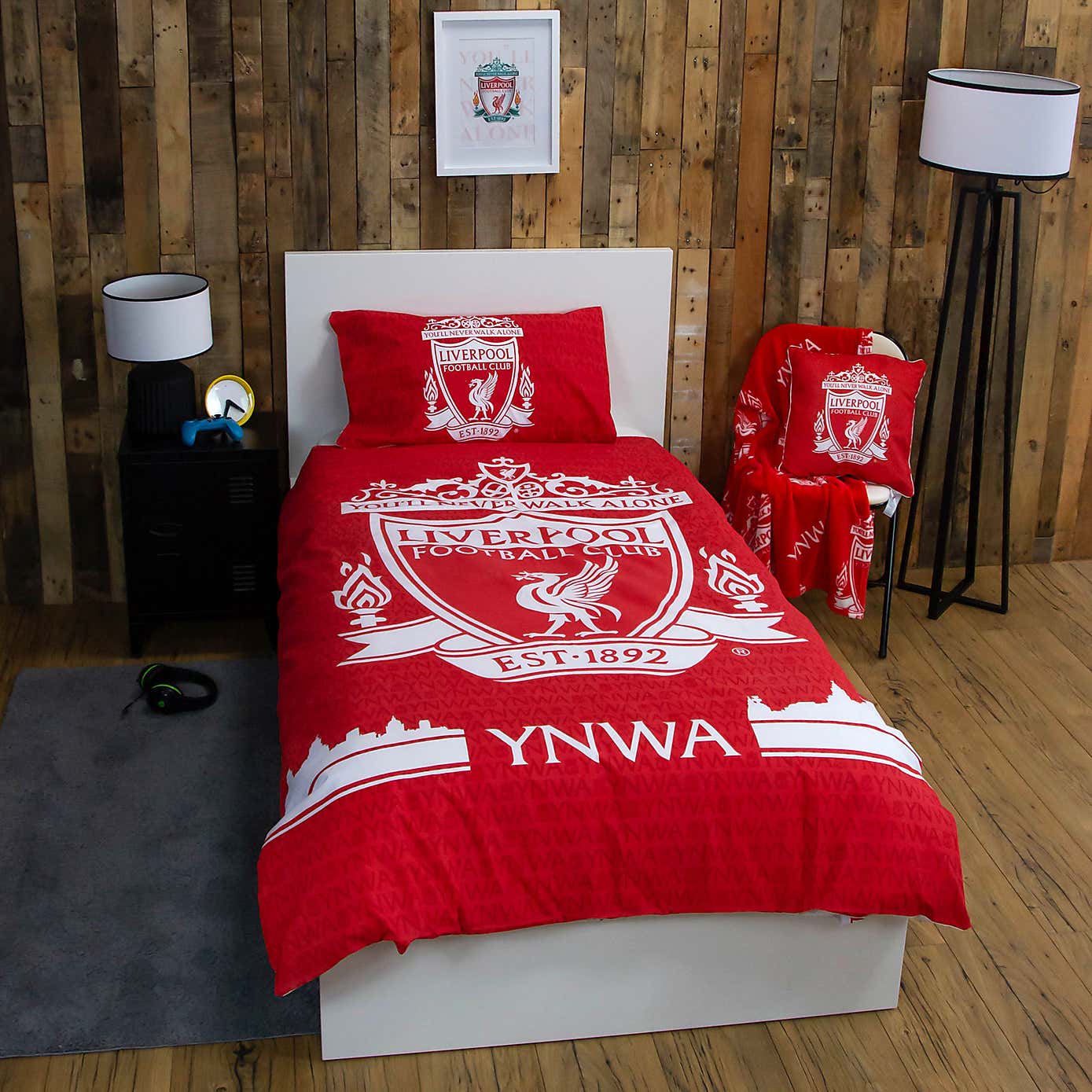 Liverpool Tone Single Duvet Cover and Pillowcase Set