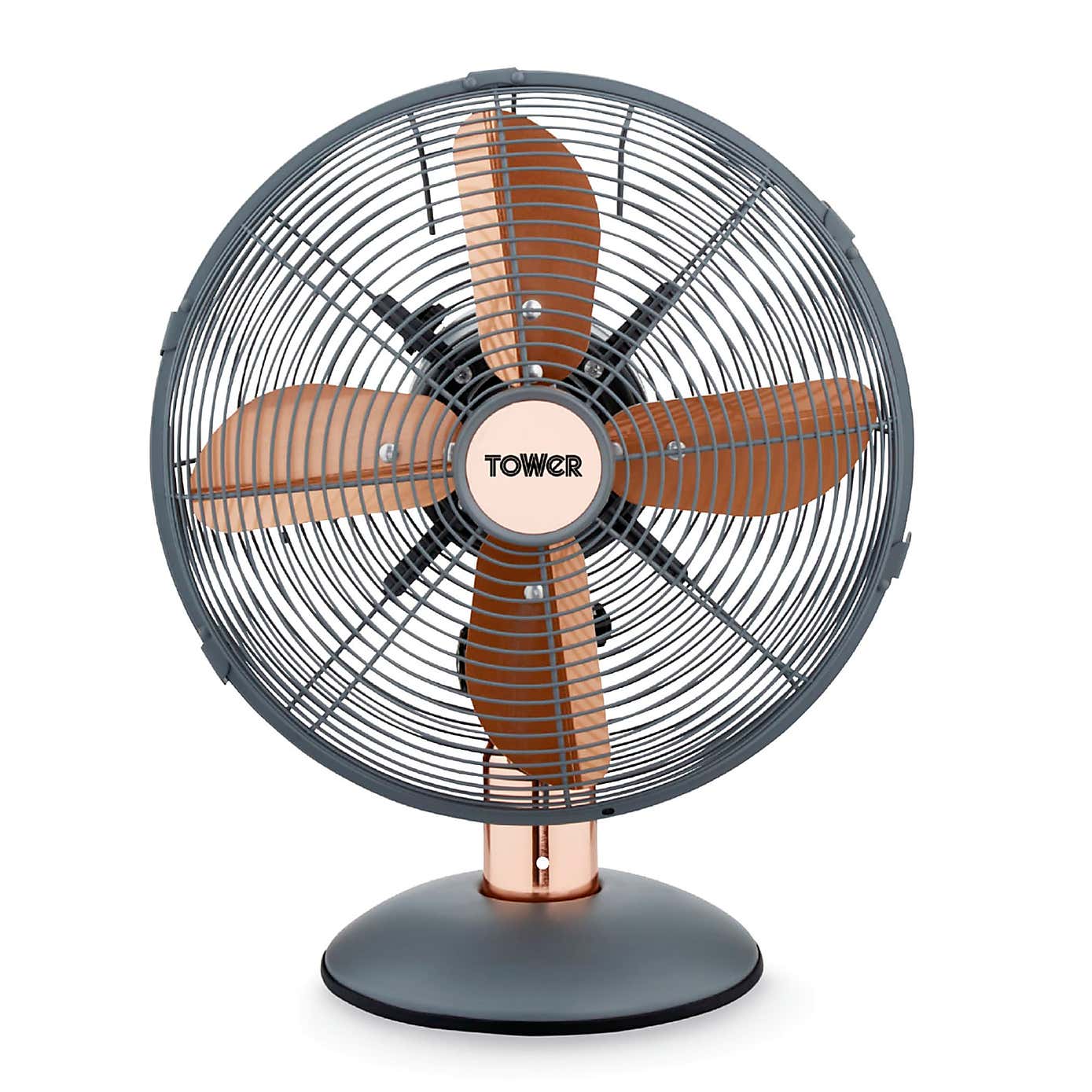 Tower Cavaletto 12" Rose Gold Desk Fan