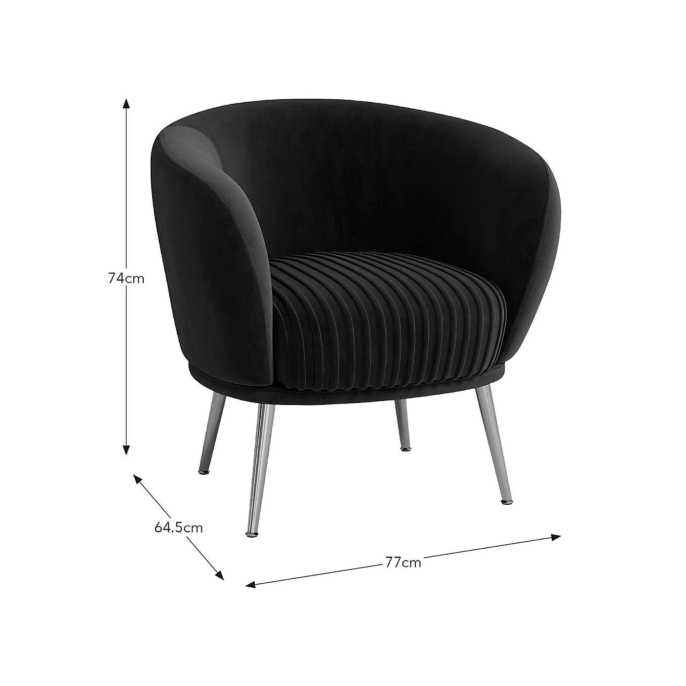 Bella Velvet Cocktail Chair