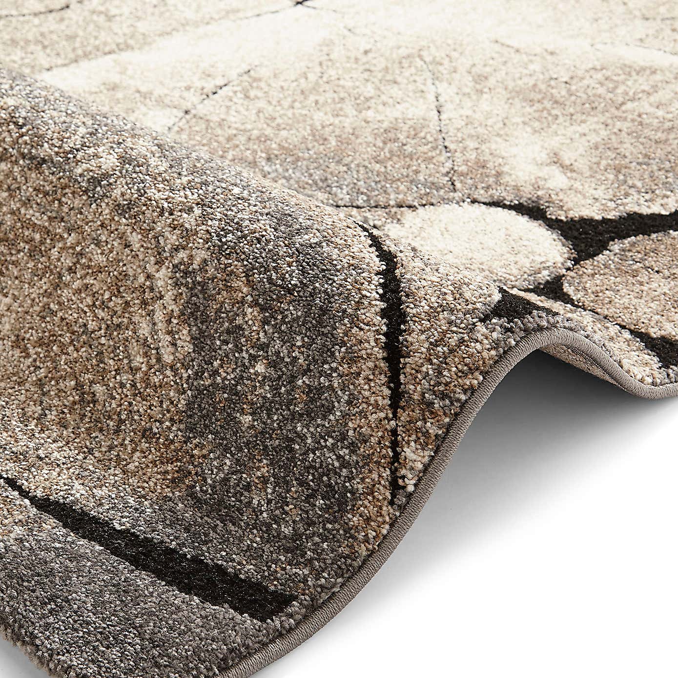 Beige and Black Woodland 6318 Rug