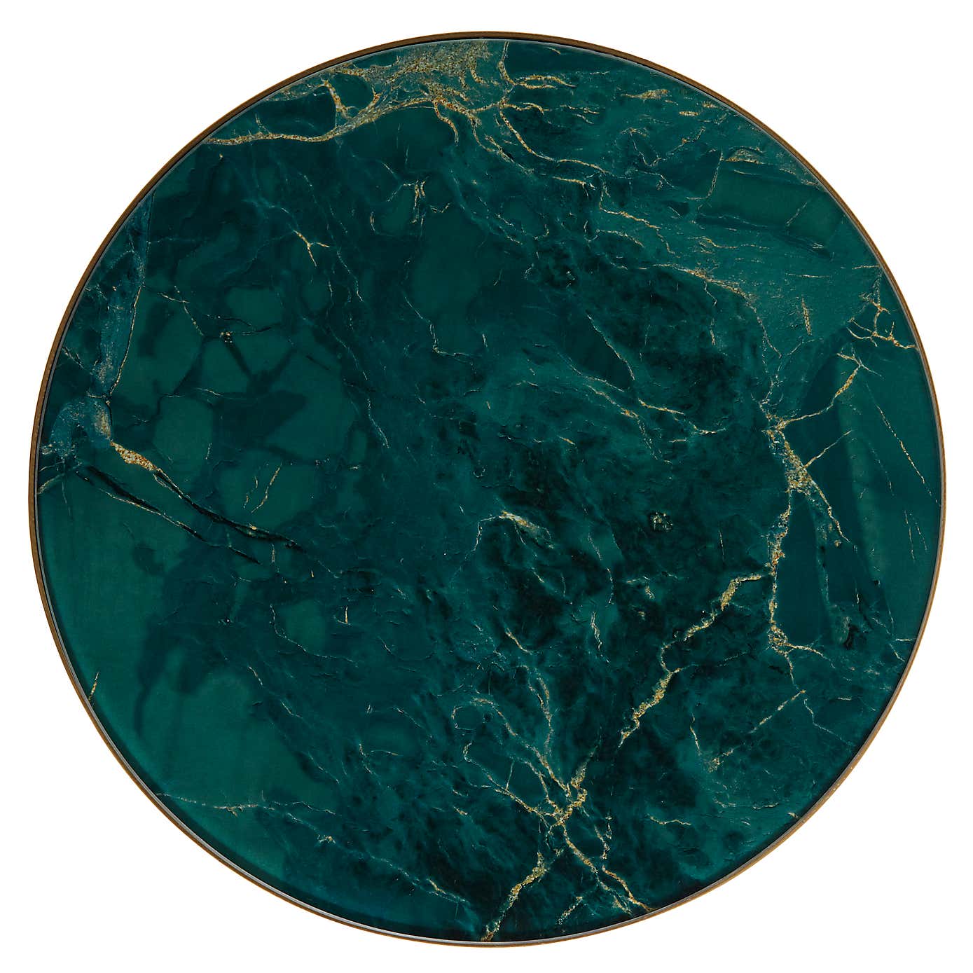 Zoey Green Marble Effect Side Table
