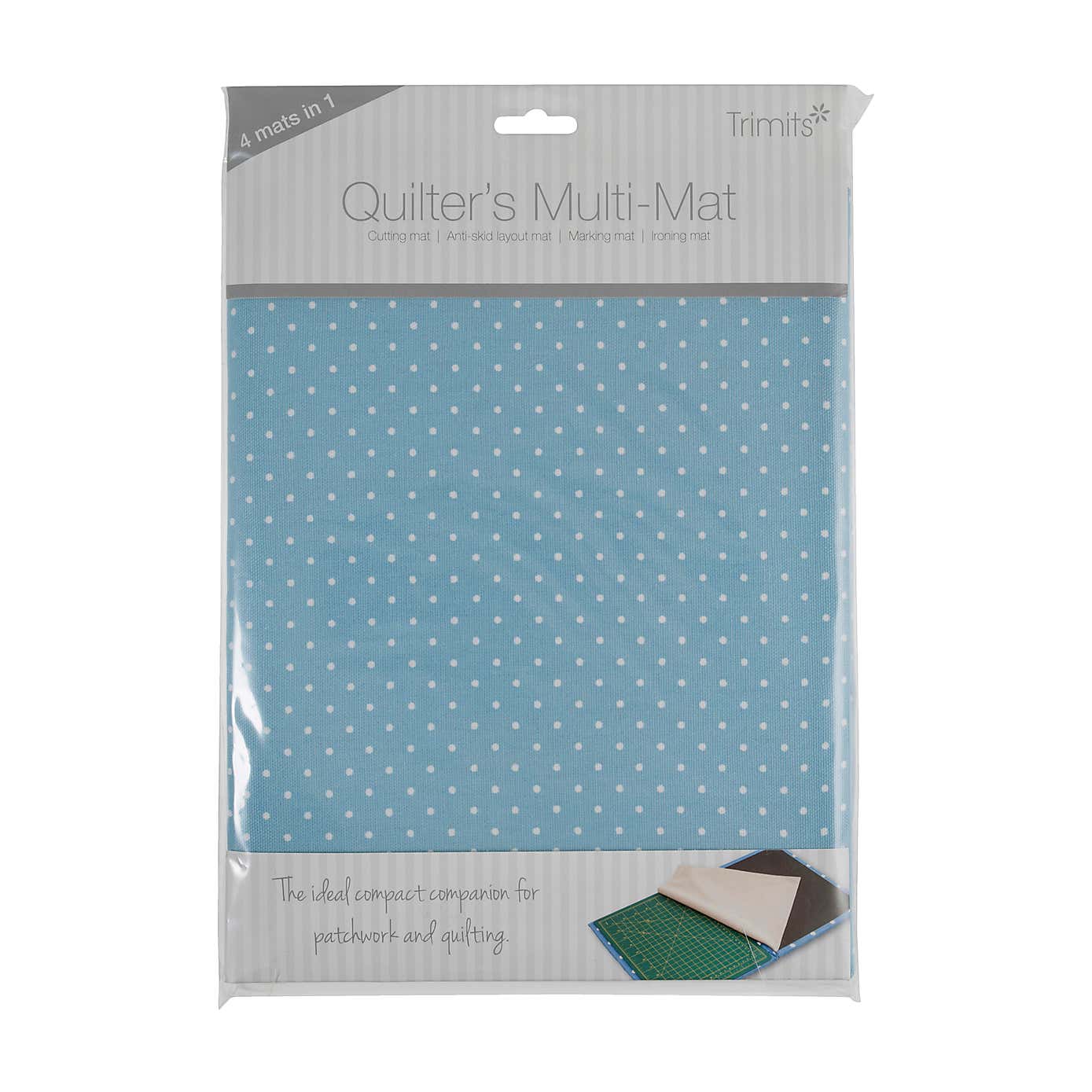 Quilters Multi Mat 30 x 24cm Blue Spot