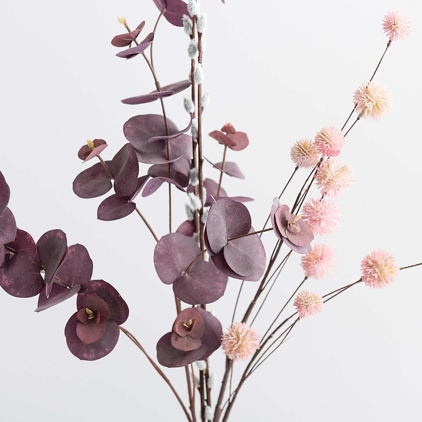 Artificial Eucalyptus Willow and Chestnut Letterbox Bouquet