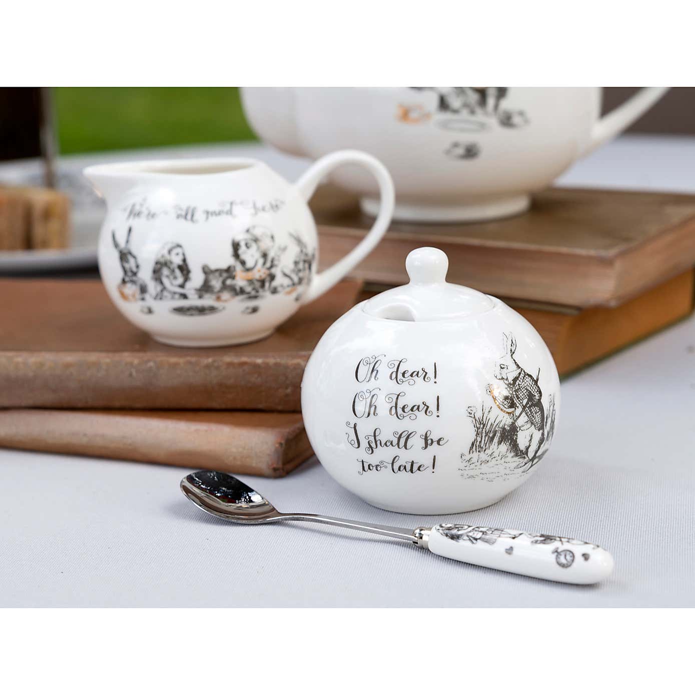 Alice in Wonderland Sugar and Creamer Set