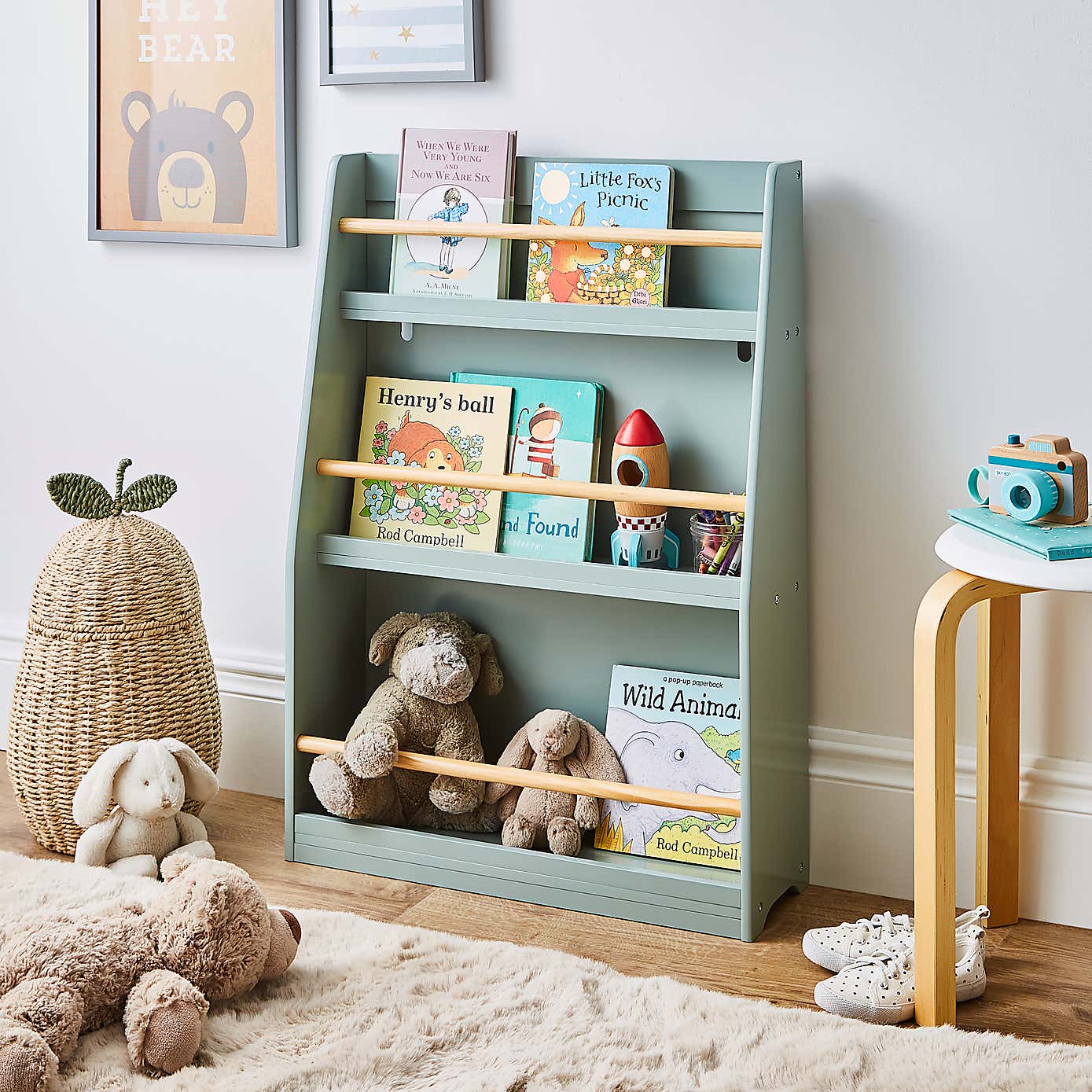 Kids White Bookcase