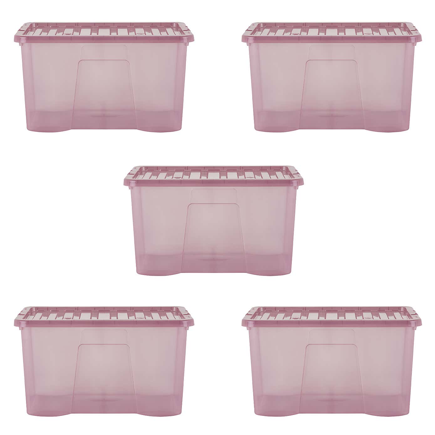 Wham Crystal Set of 5 Storage Boxes & Lids