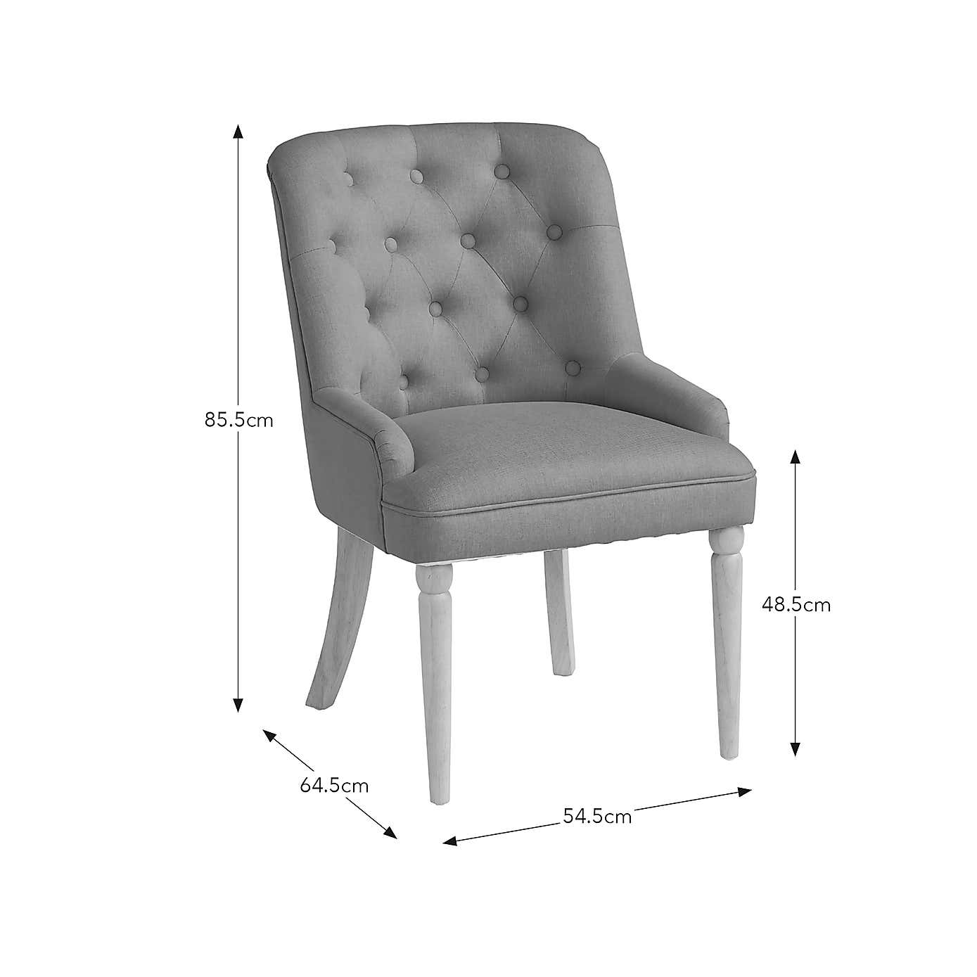 Beatrice Button Back Dining Chair, Fabric