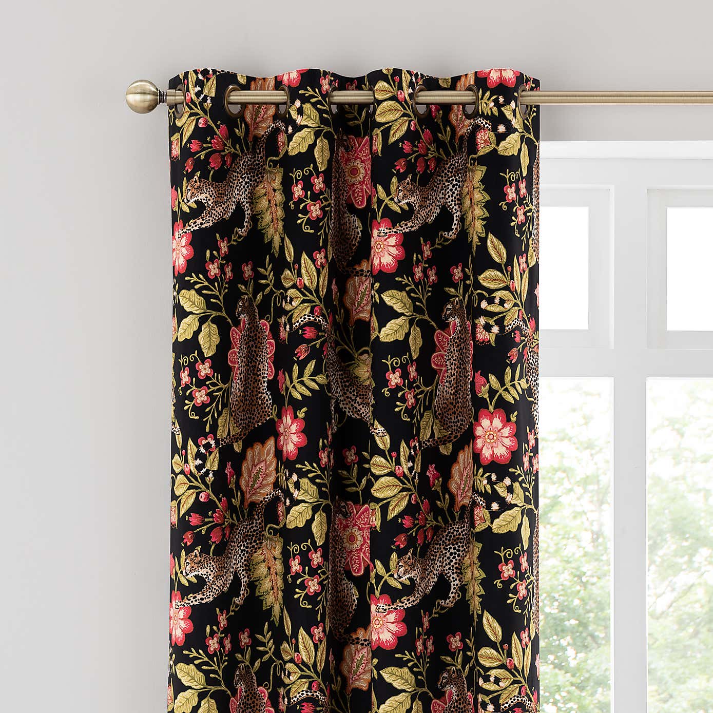Paradise Cheetah Eyelet Curtains