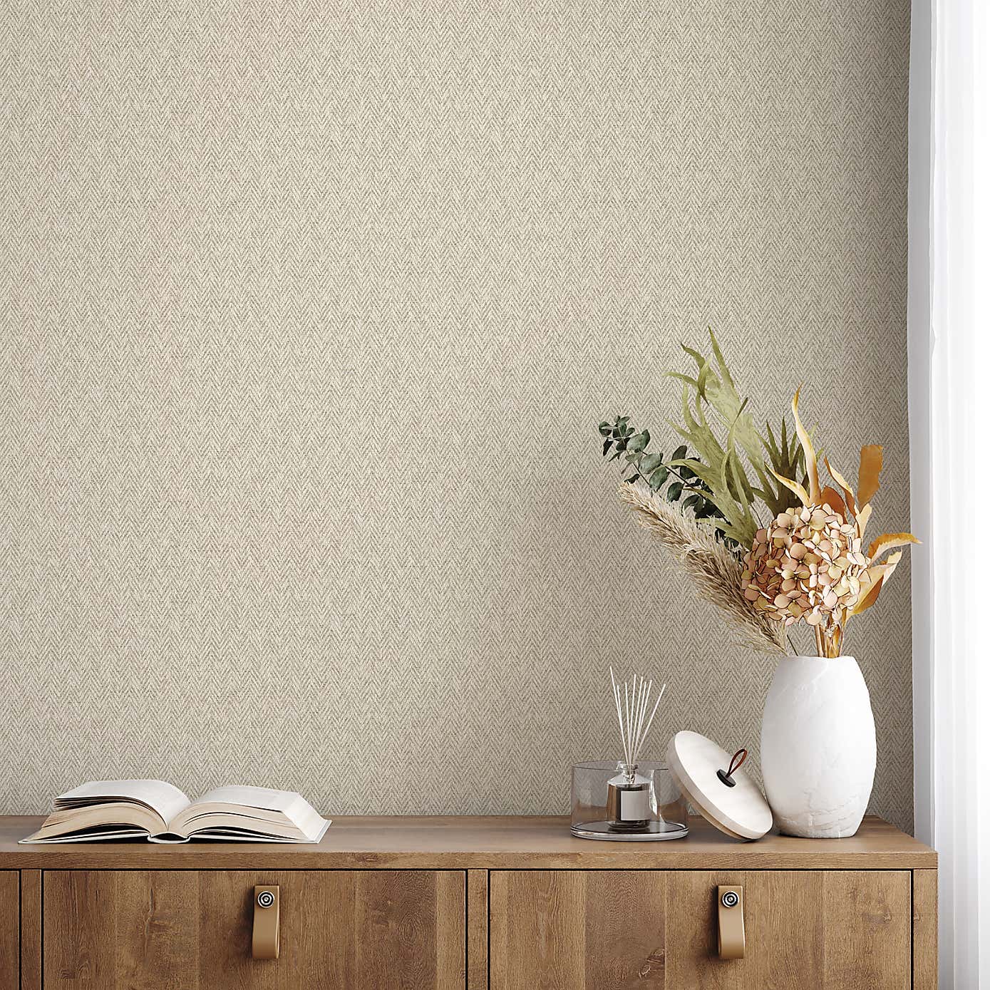 Churchgate Herringbone Wallpaper