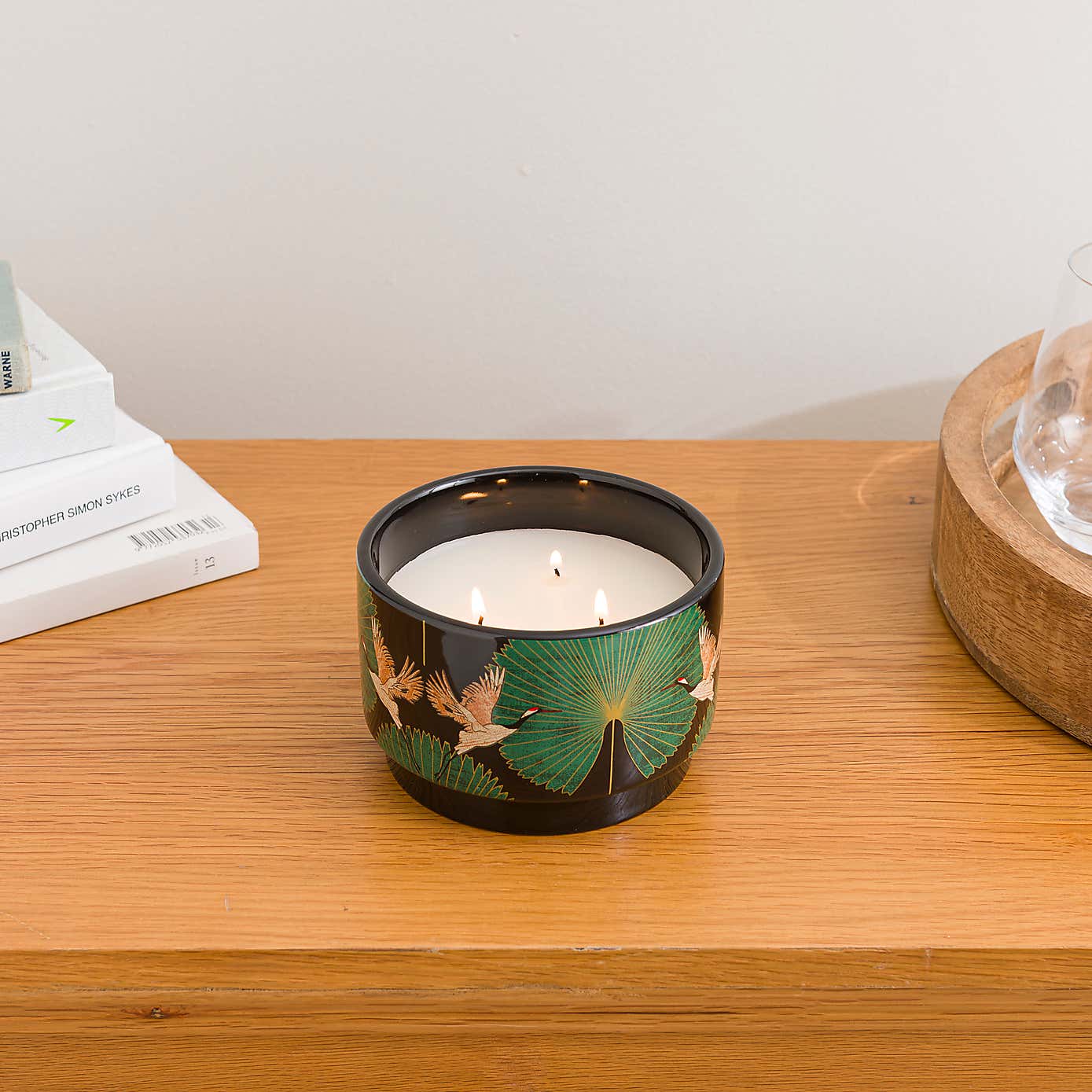 Luxe Cranes Ceramic Multiwick Candle