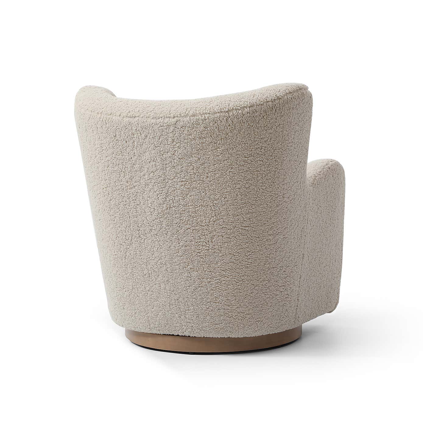 Theo Natural Borg Swivel Armchair