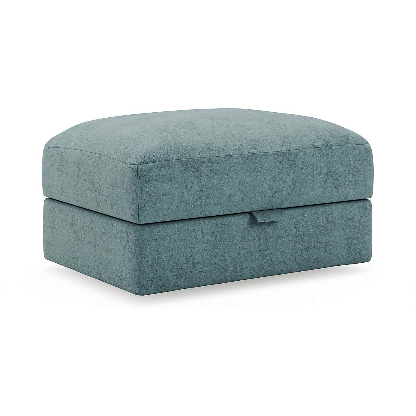 Hattie Tonal Plush Chenille Storage Footstool