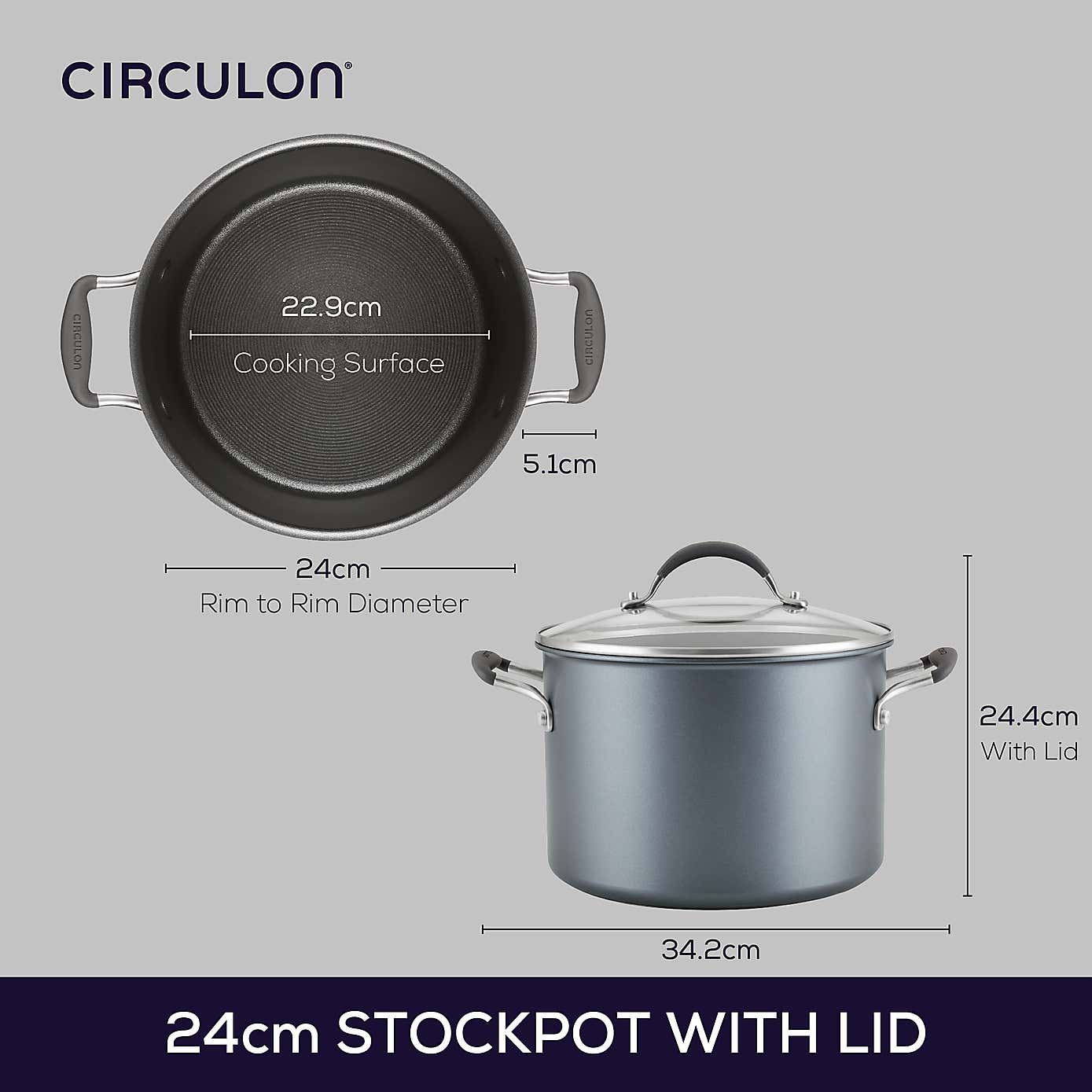Circulon Scratch Defense Extreme Non-Stick Stockpot, 7.6L