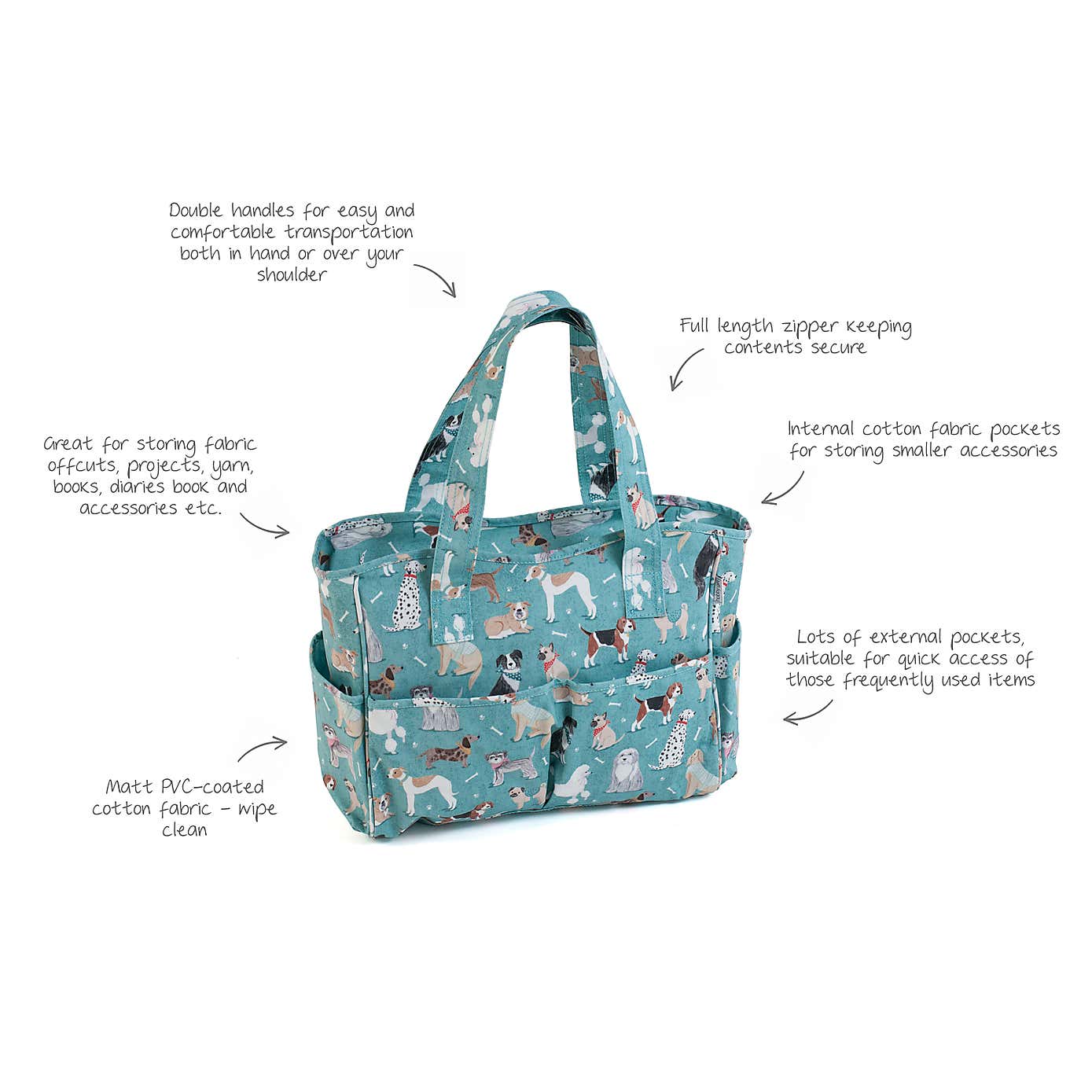 Blue Scotty Dog Crafts Bag