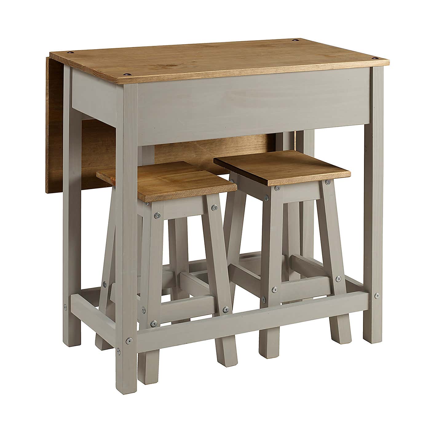Corona Grey Drop Leaf Table Dining Set