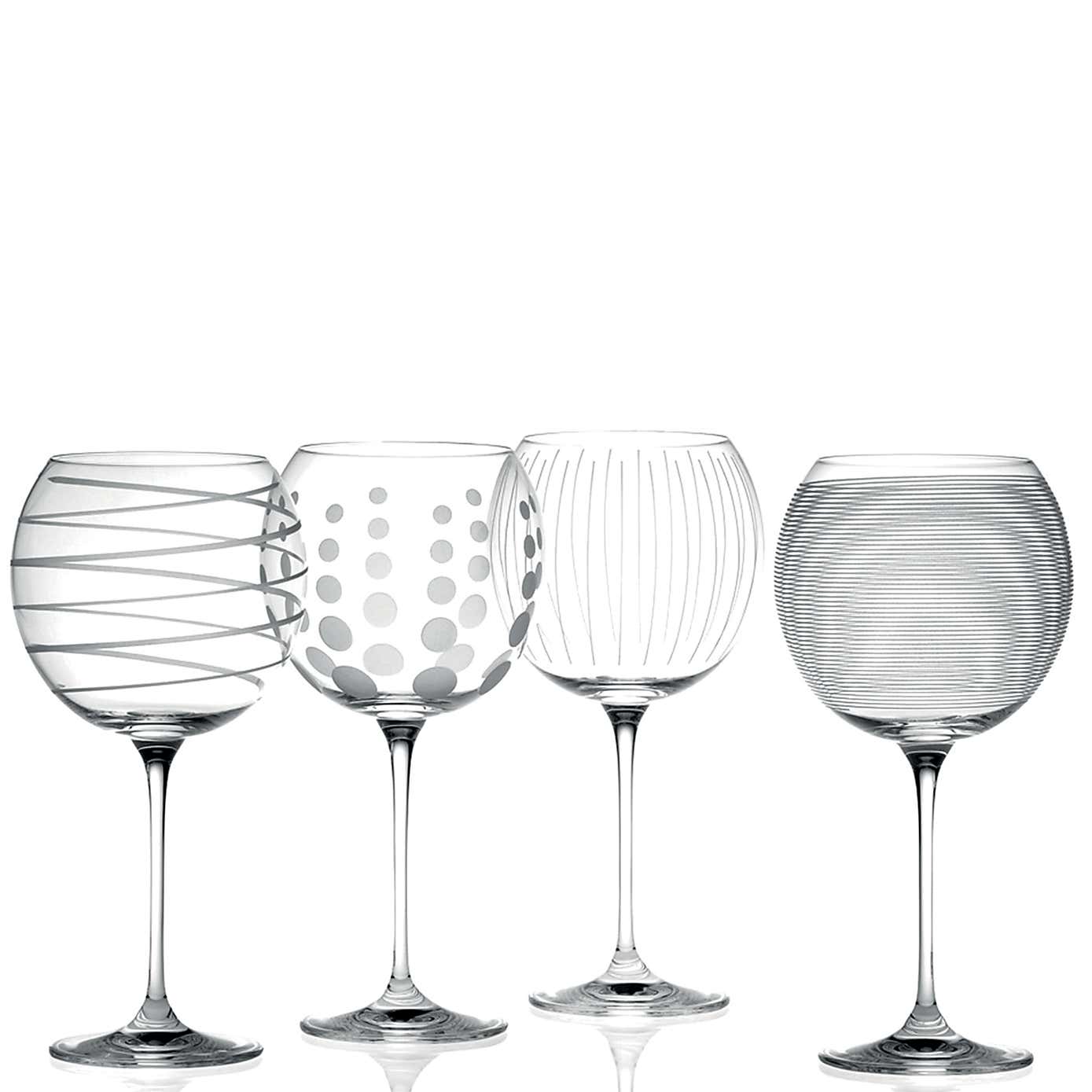 Set of 4 Mikasa Cheers Balloon Gin Glasses