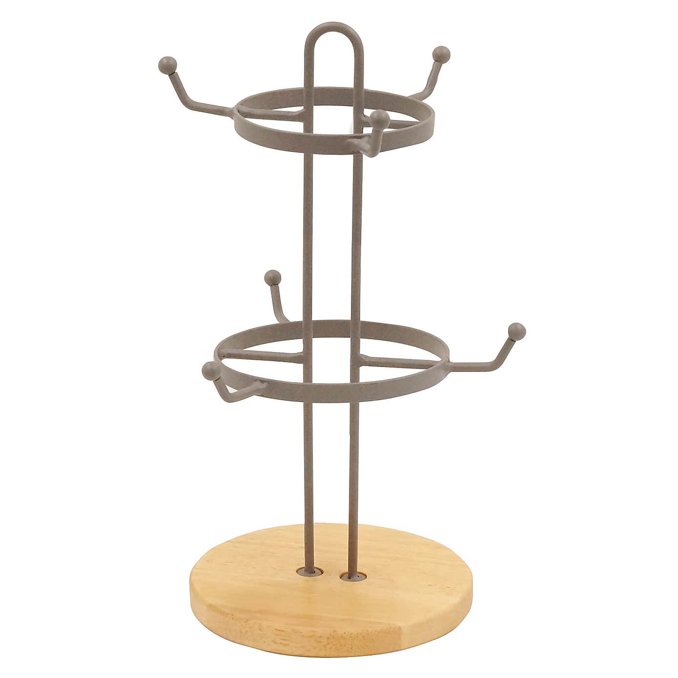 Grey and Wood Mug Tree