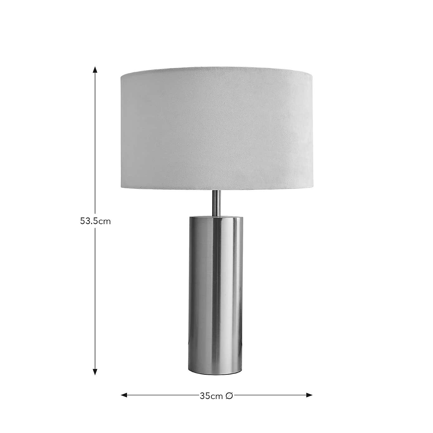 Nesa Brushed Gold and Green Velvet Touch Dimmable Table Lamp