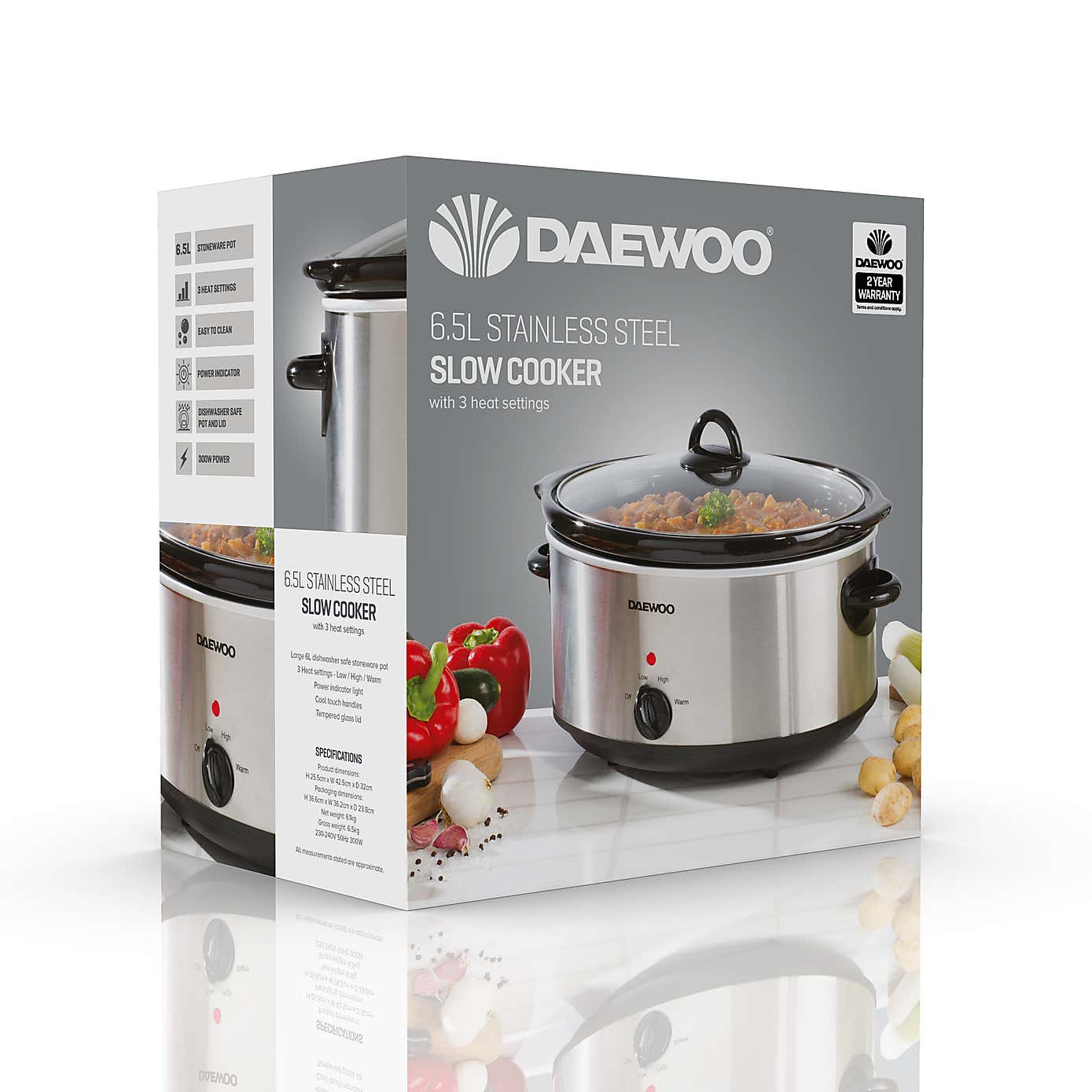 6.5L Stainless Steel Slow Cooker