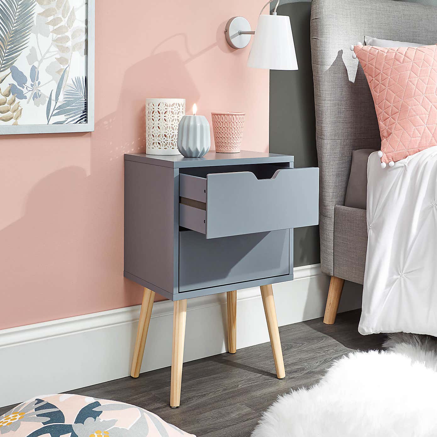 Nyborg 2 Drawer Bedside Table