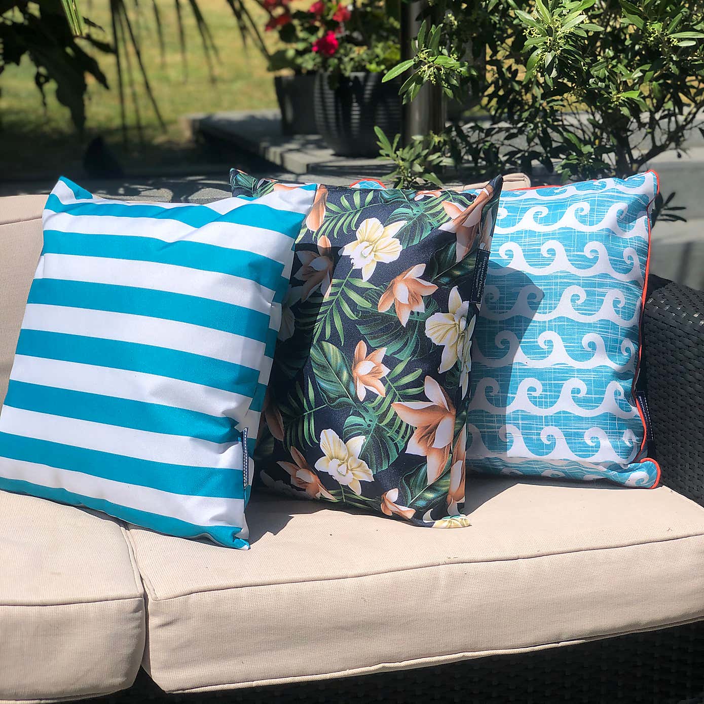 Coast Blue Water Resistant Outdoor Cushion
