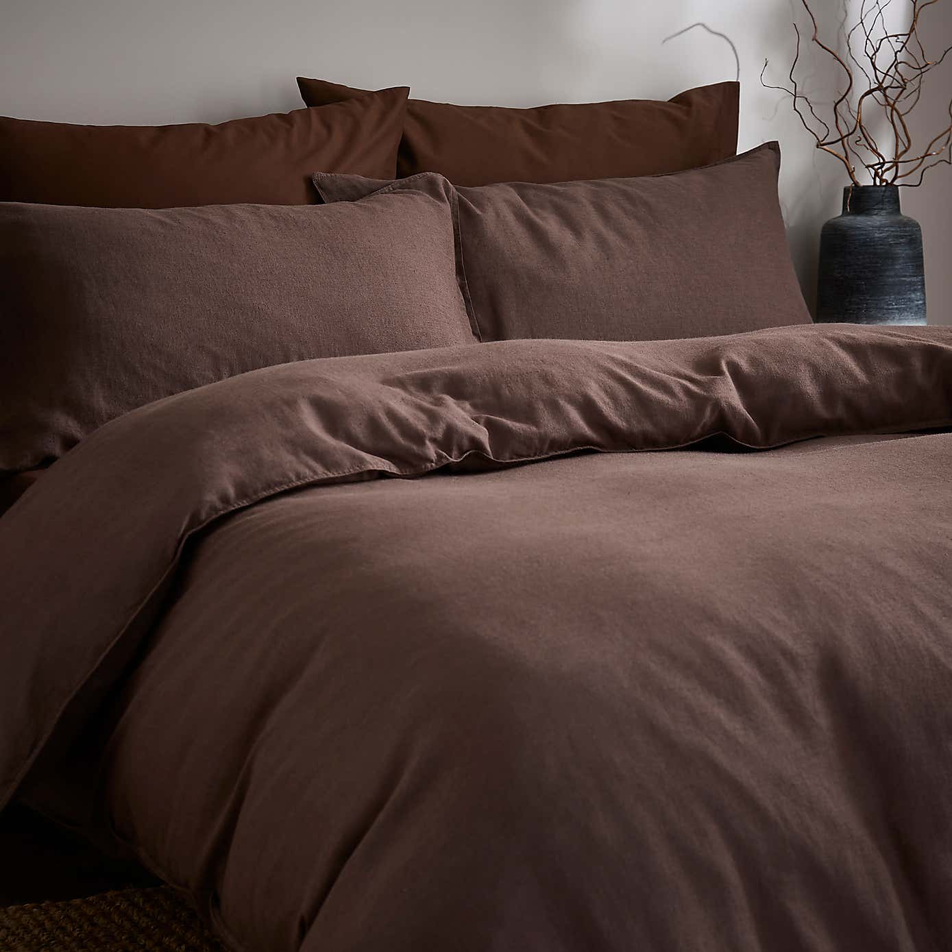 Cotton Linen White Duvet Cover & Pillowcase Set