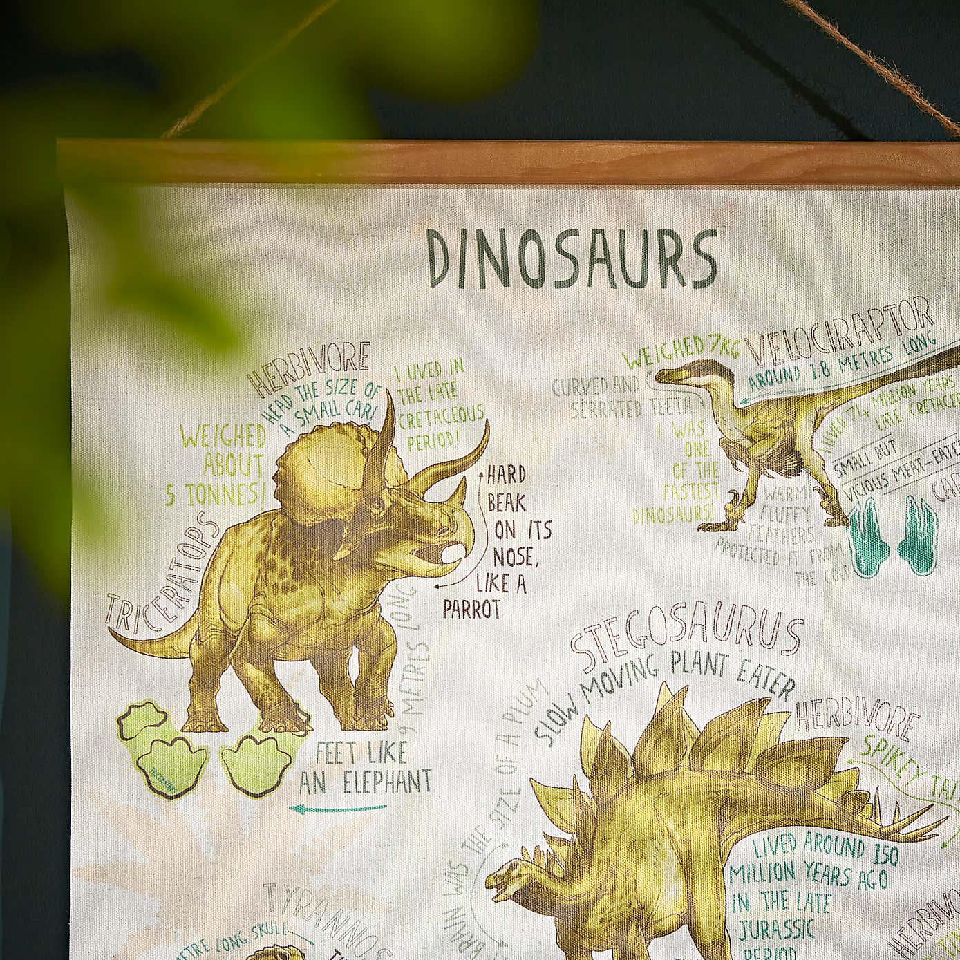 All About Dinosaurs Hanging Canvas