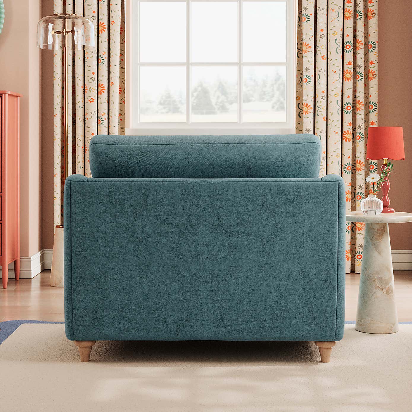 Hattie Tonal Plush Chenille Snuggle Sofa