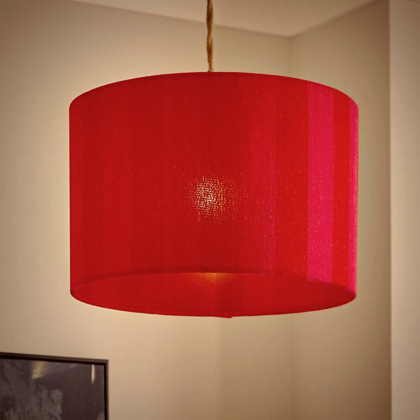 Beatrice Stripe Drum Lamp Shade