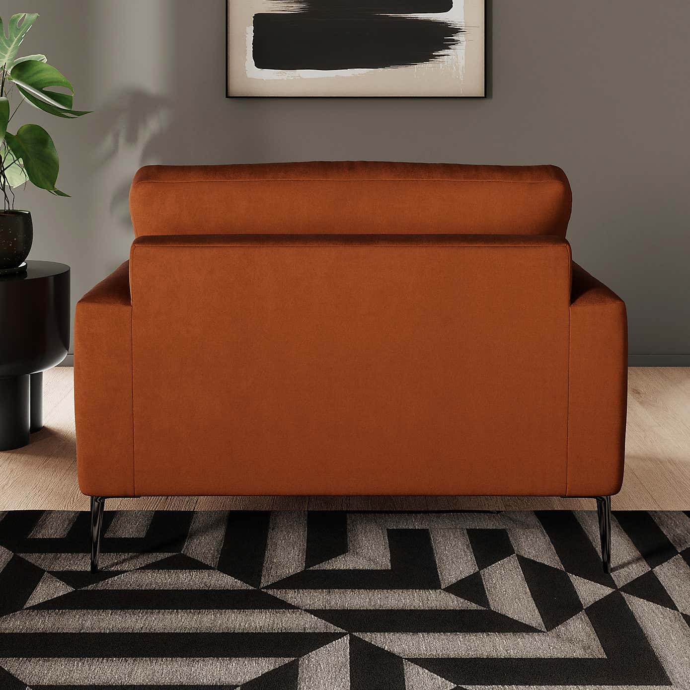 Lawson Matte Plush Velvet Snuggle Chair