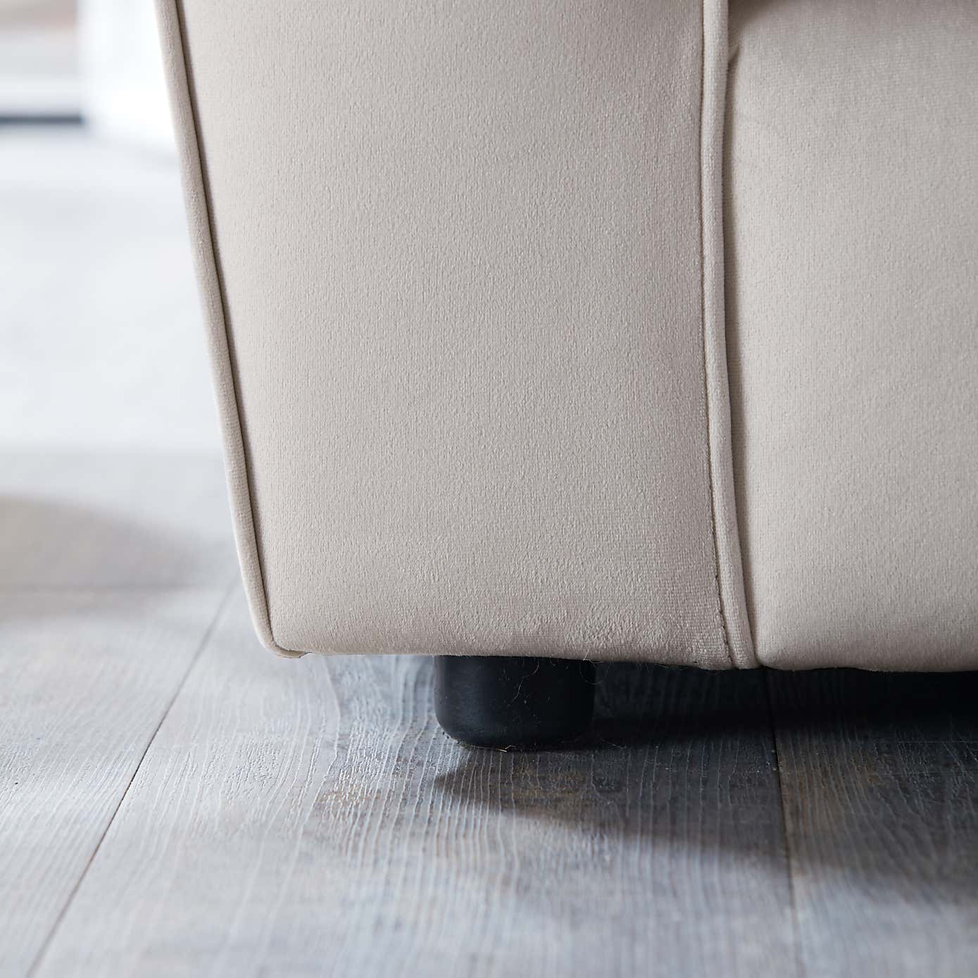 Blake Opulent Velvet Curved Quilted Arm Corner Sofa