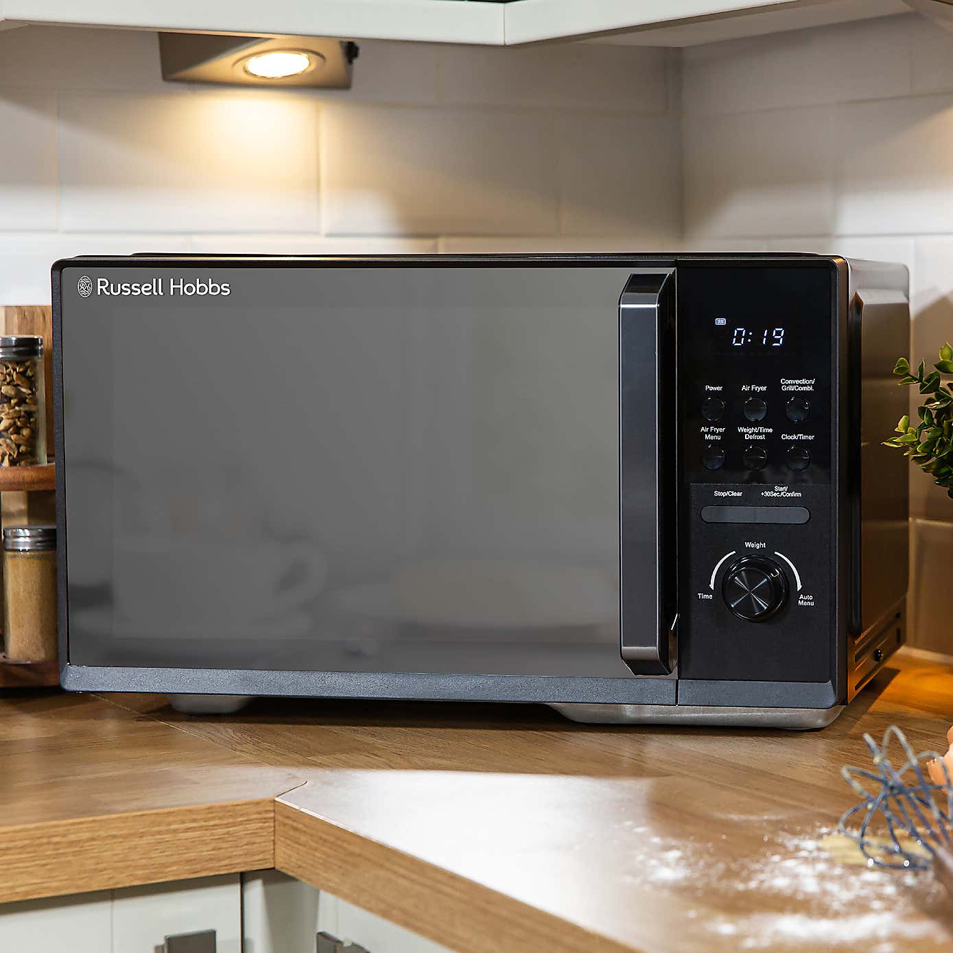 Russell Hobbs Combination 25L Black Digital Microwave