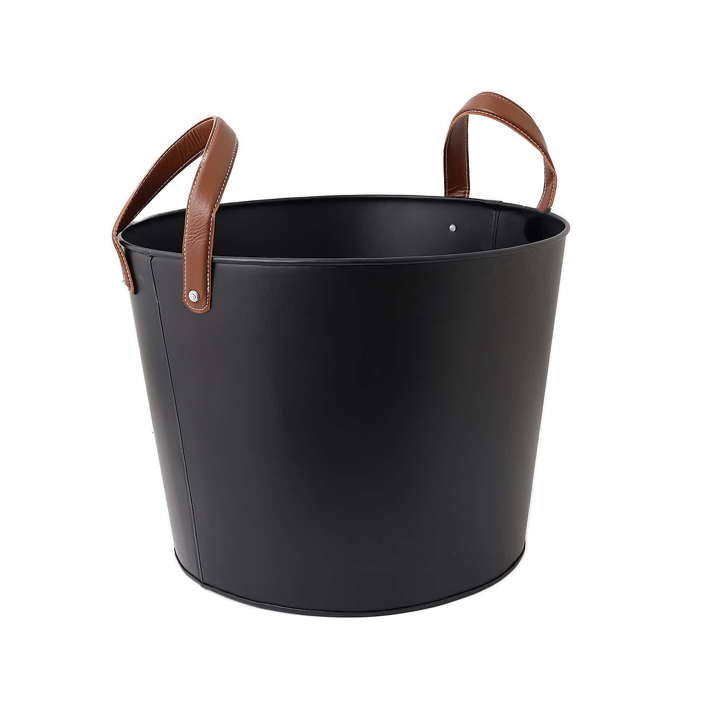 Snug - Fireside Mulberry Iron & Leather Firewood Bucket