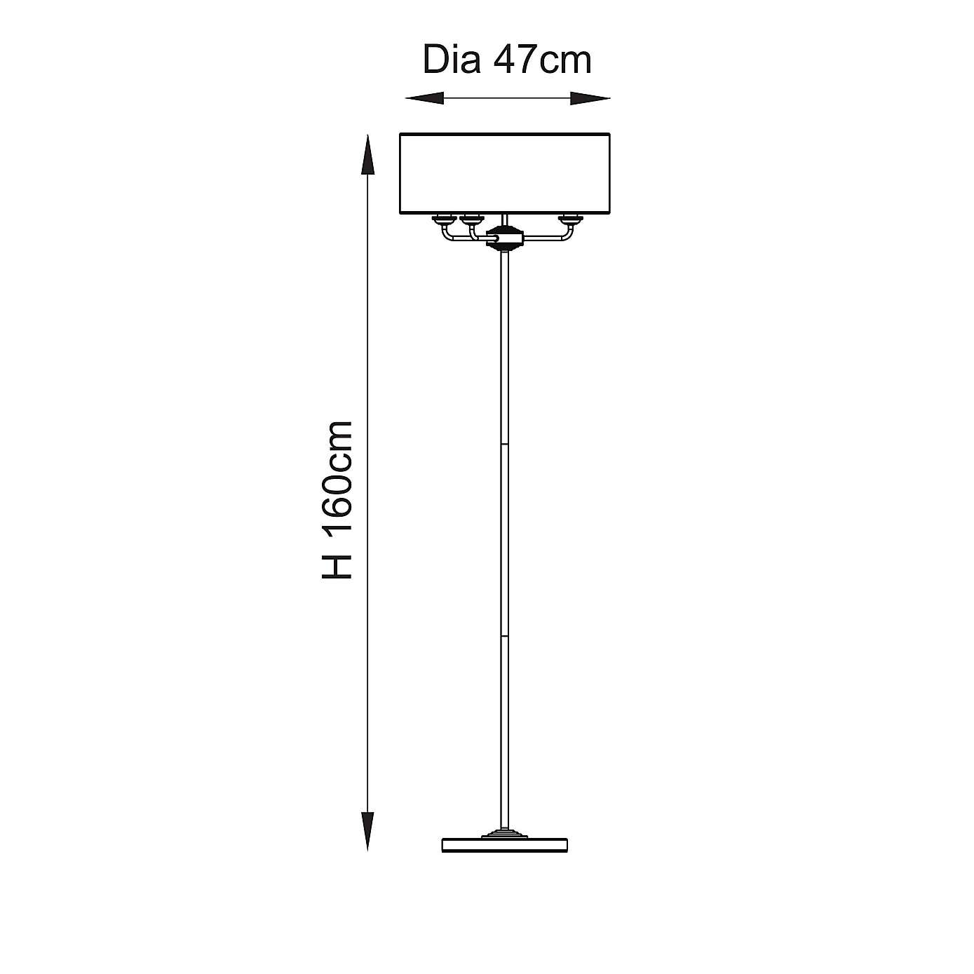 Vogue Sandringham 3 Light Floor Lamp